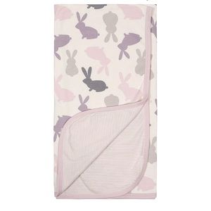 Baby Girls Bunny Reversible Blanket
